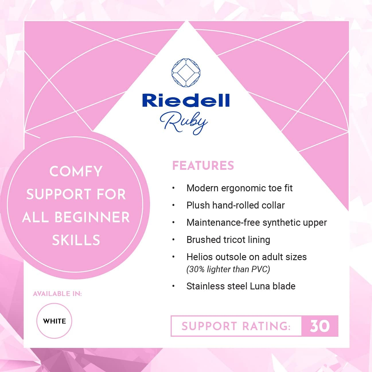 Riedell Ruby Figure Skates - Youth Beginner